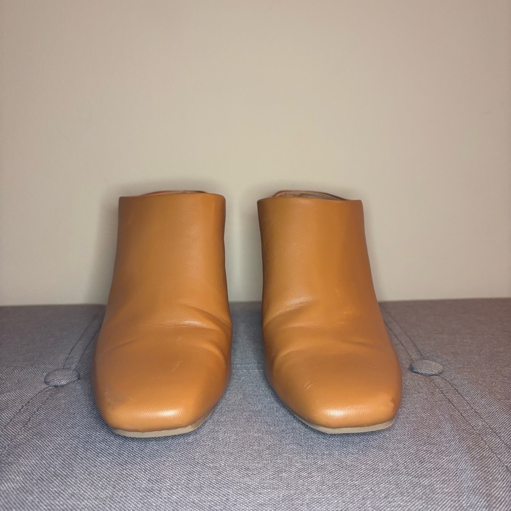 a new day Target Brand Tan Paula Mule Block Heel with Snakeskin Women’s Size 9 🌟